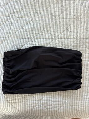 H&M Black Ruched Crop Tube Top